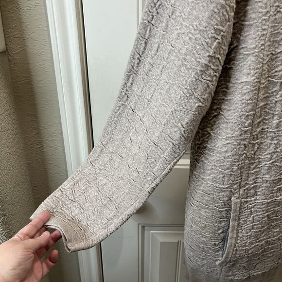 PureJill J. Jill Tan Textured Long Sleeve Pullover Top Sweater Tunic Pockets M - Picture 6 of 12